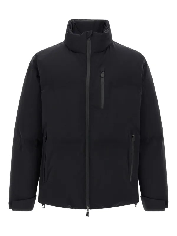Herno Quilted High-neck Down Jacket in Black