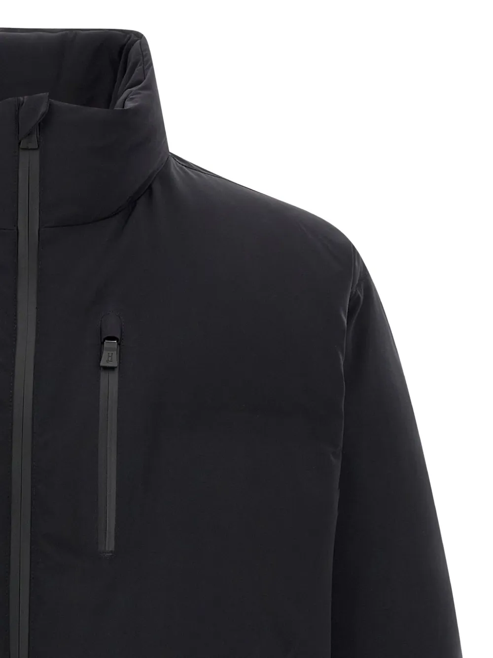 Herno Insulated Jackets With High Collar And Pockets In Black