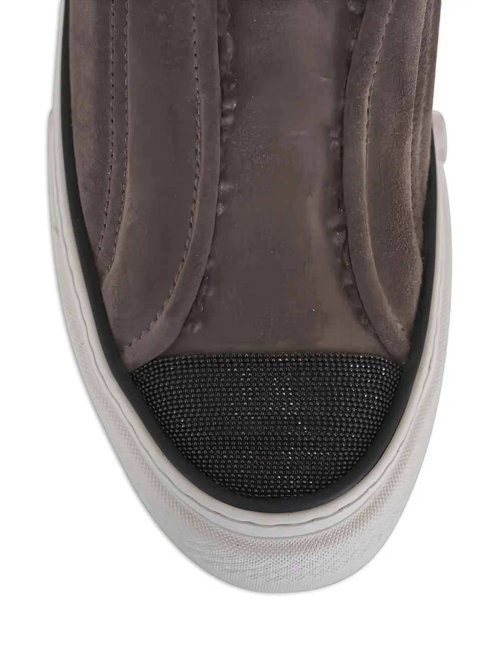 Brunello Cucinelli Sneakers met lammy afwerking Bruin