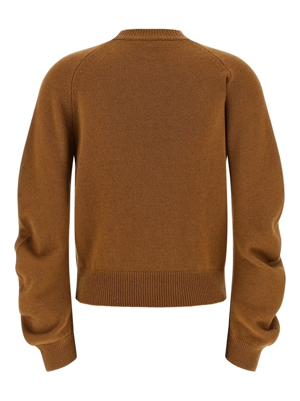 Nude Crew Neck Cuffed-sleeve Sweater In Brown