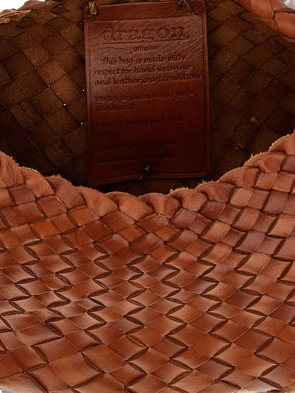 Dragon Diffusion Rosanna Woven-leather Shoulder Bag In Brown