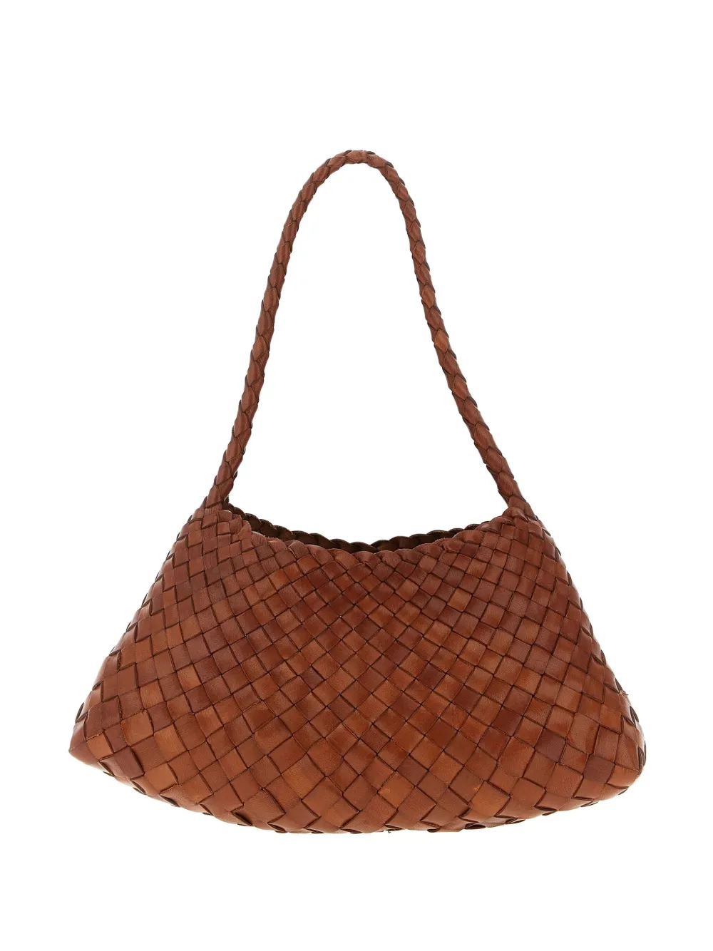 Dragon Diffusion Rosanna Woven-leather Shoulder Bag In Brown