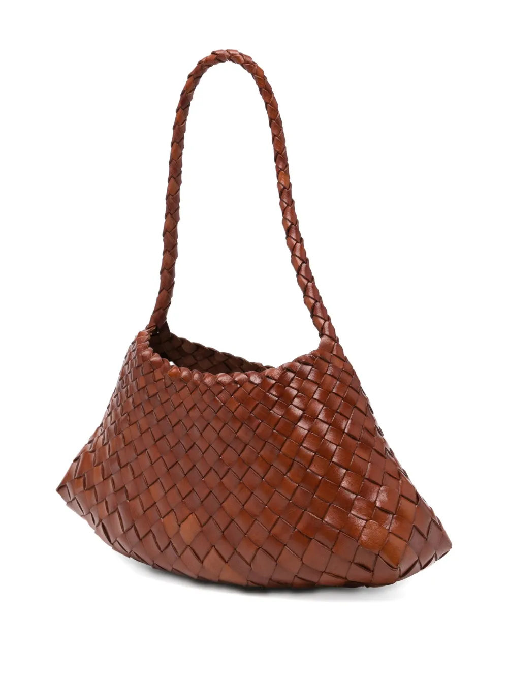 DRAGON DIFFUSION Rosanna schoudertas van geweven leer Bruin