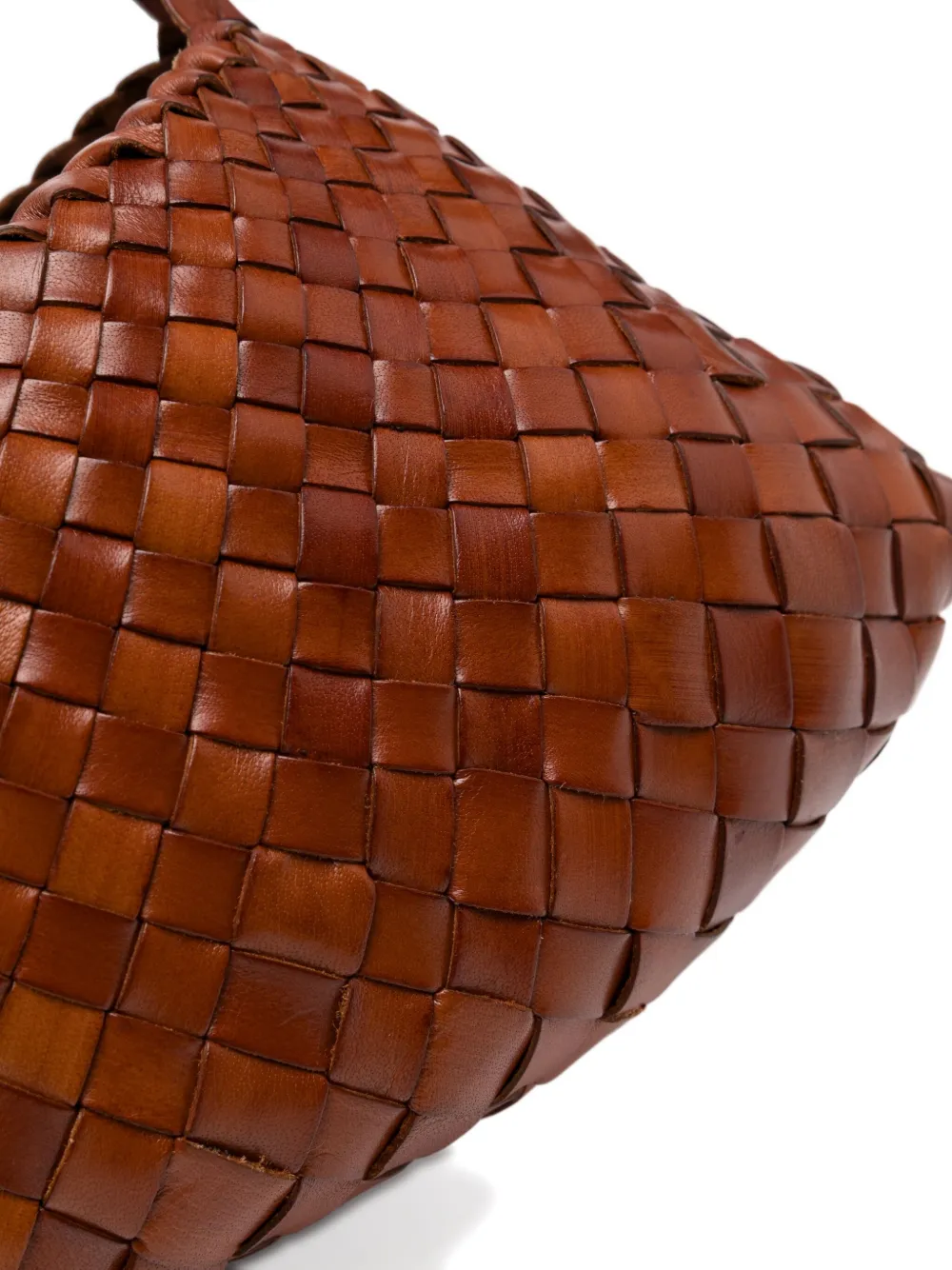 DRAGON DIFFUSION Rosanna schoudertas van geweven leer Bruin