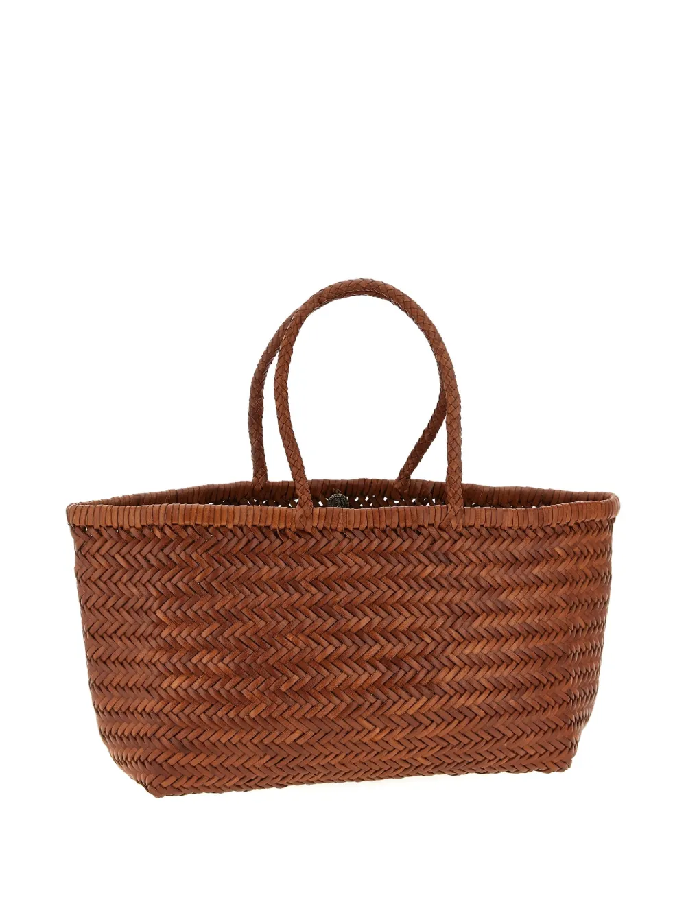 DRAGON DIFFUSION large Bamboo Triple Jump chevron-weave shoulder bag - Bruin