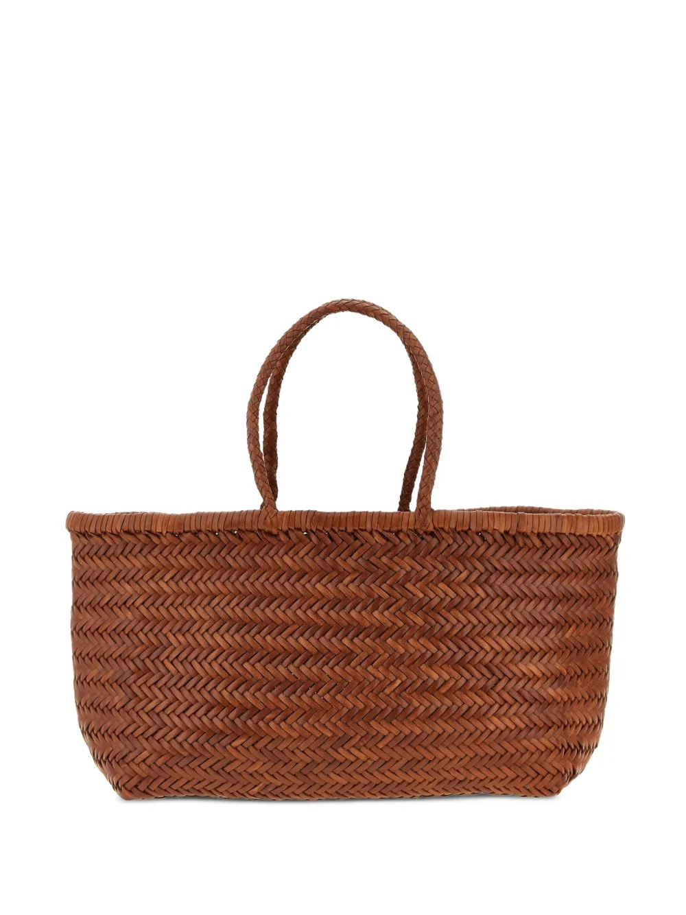 DRAGON DIFFUSION large Bamboo Triple Jump chevron-weave shoulder bag | Brown | Image 1