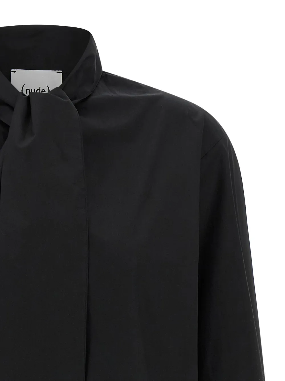 Nude Lavallire Collar Shirt In Black
