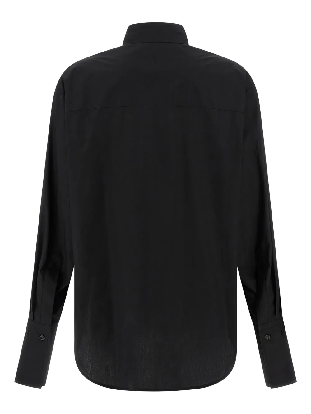 Nude Blouse met lavallière kraag en manchetten - Zwart
