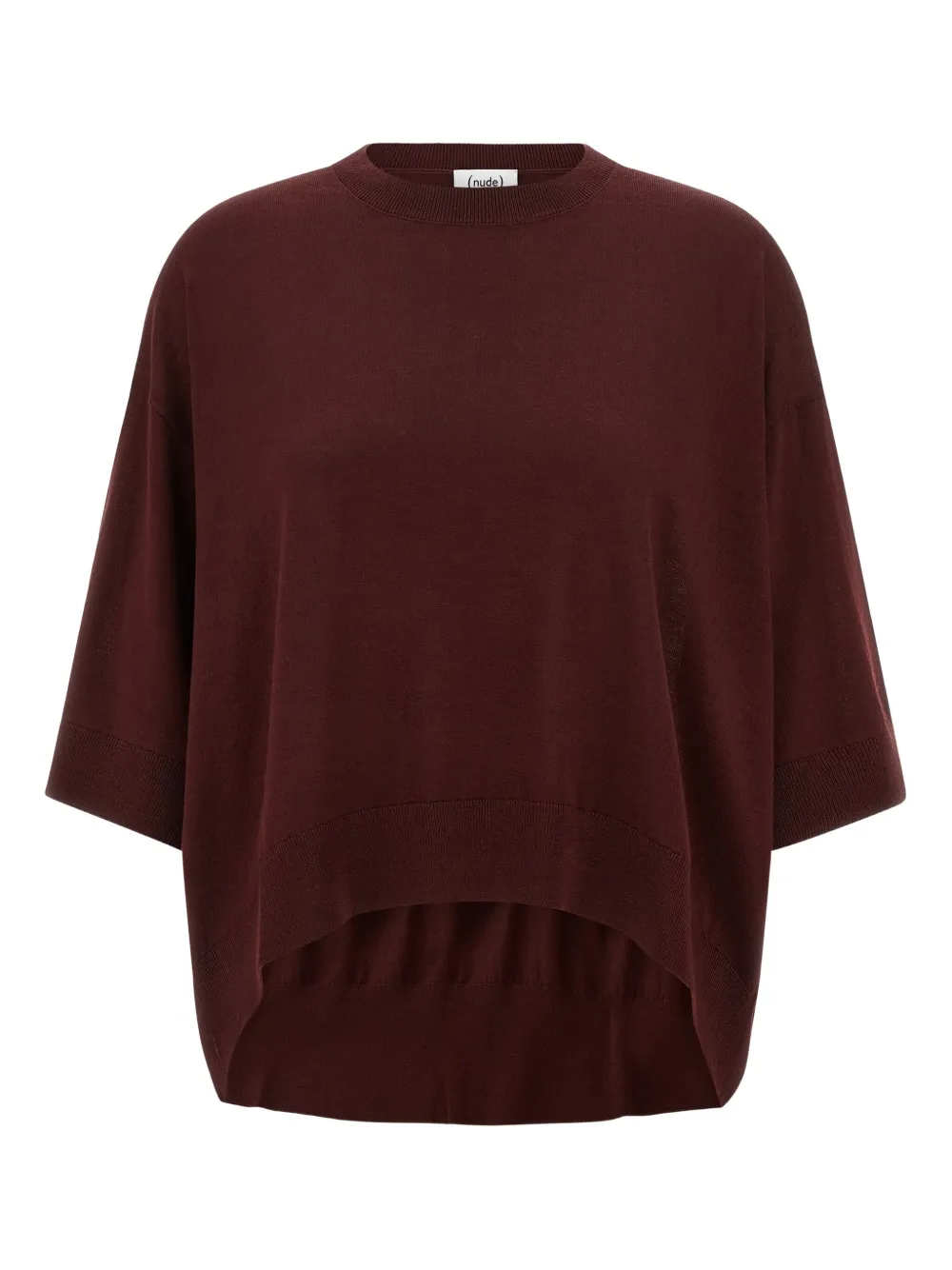 Nude dropped-shoulder wool sweater | Red | Image 1