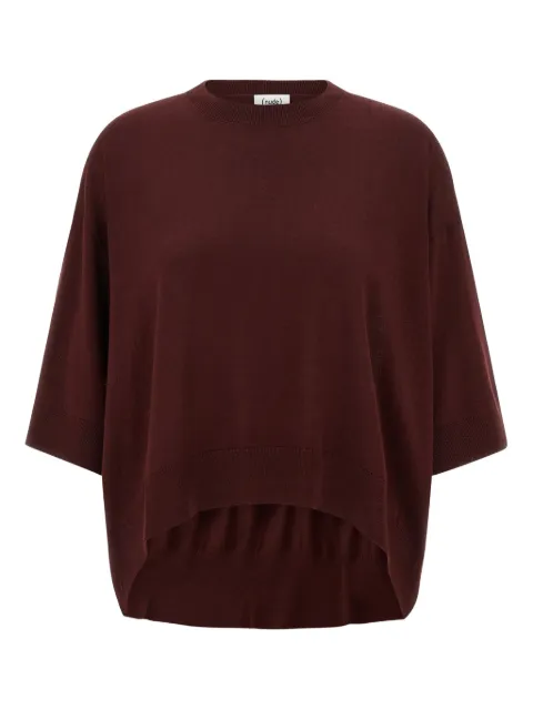 Nude dropped-shoulder wool sweater