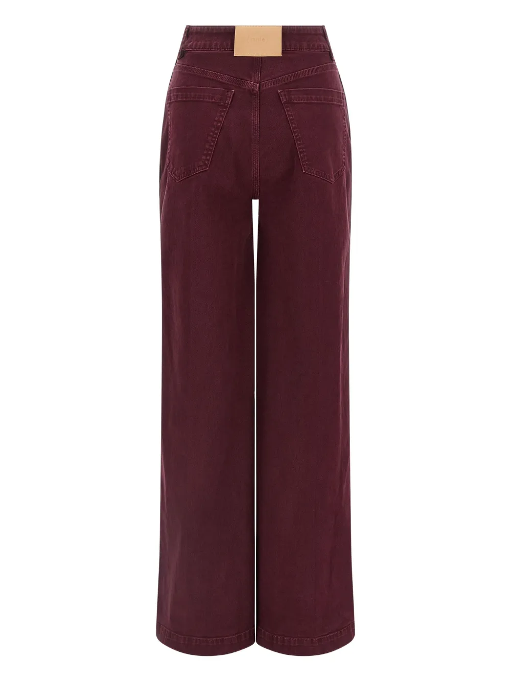 Nude creased wide-leg jeans - Rood