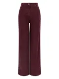 Nude creased wide-leg jeans - Red