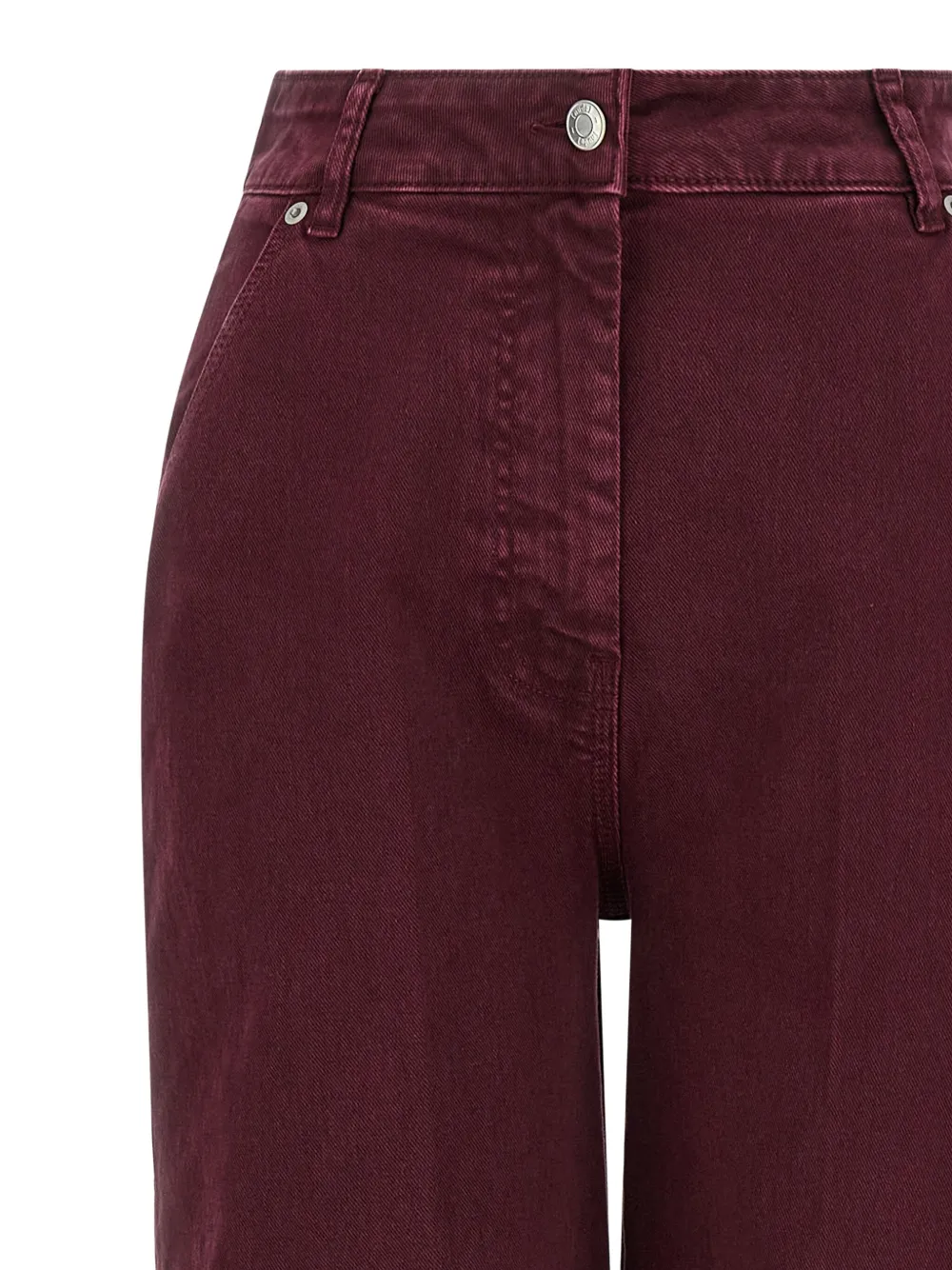 Nude Jeans met wijde pijpen Rood