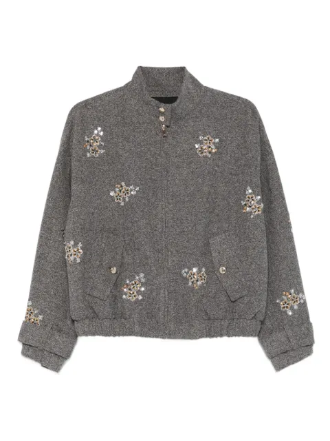 Maje sequin-embellished bomber jacket