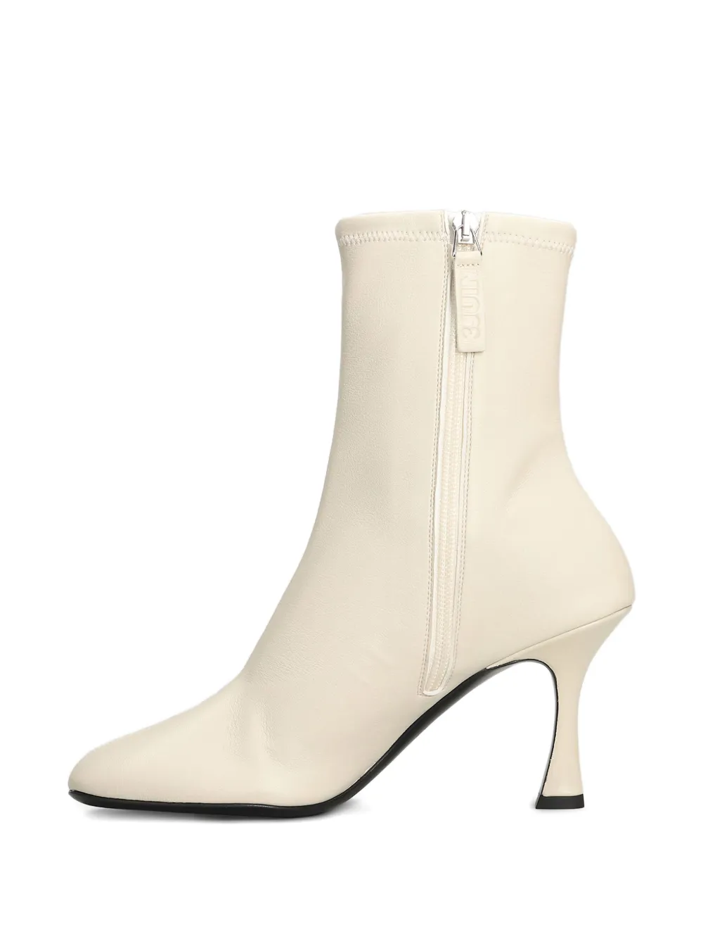 3juin sock-fit leather boots Neutrals