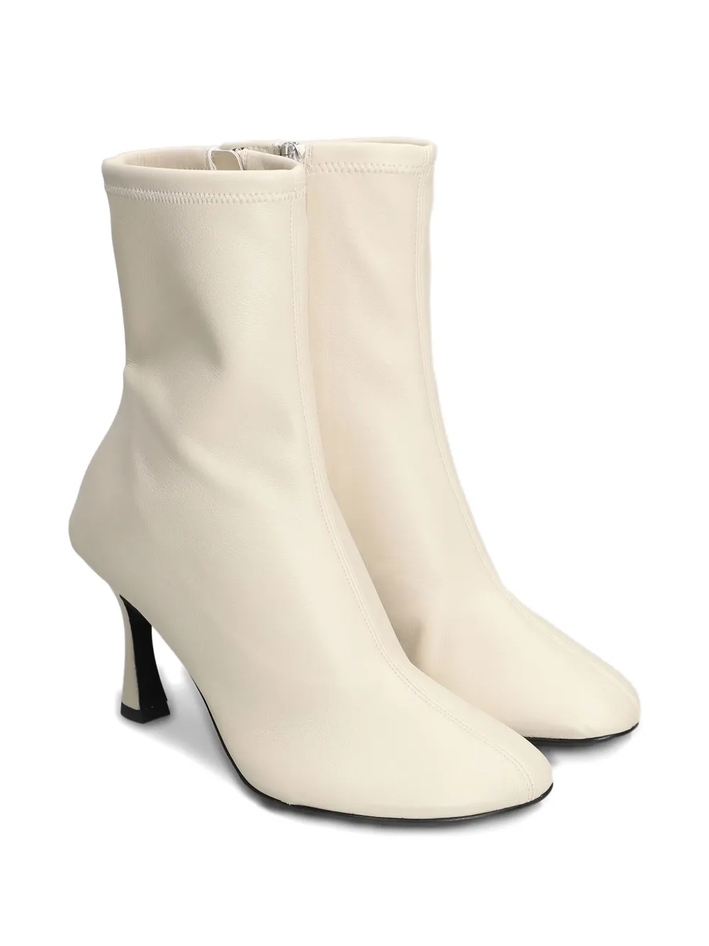 3juin sock-fit leather boots Neutrals
