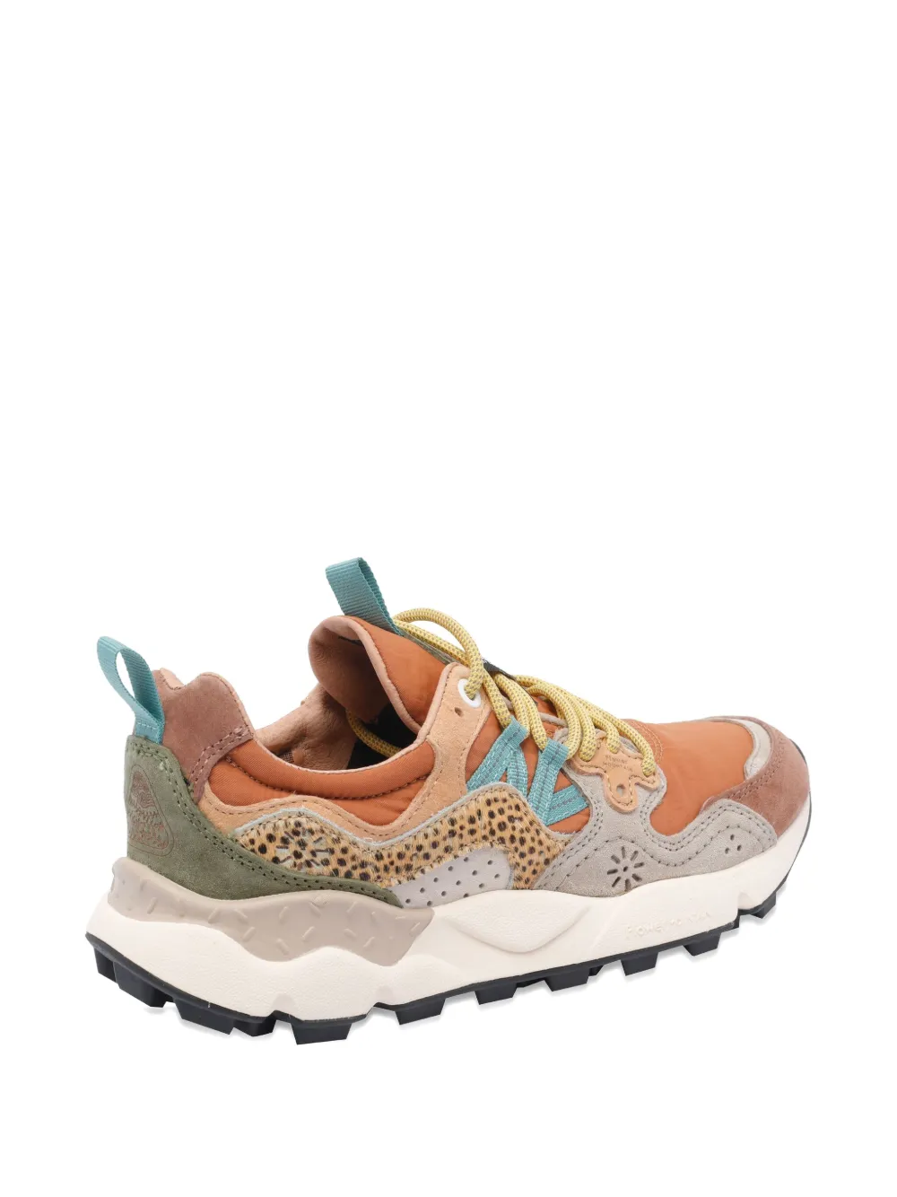 FLOWER MOUNTAIN Yamano 3 sneakers met suède vlak Beige