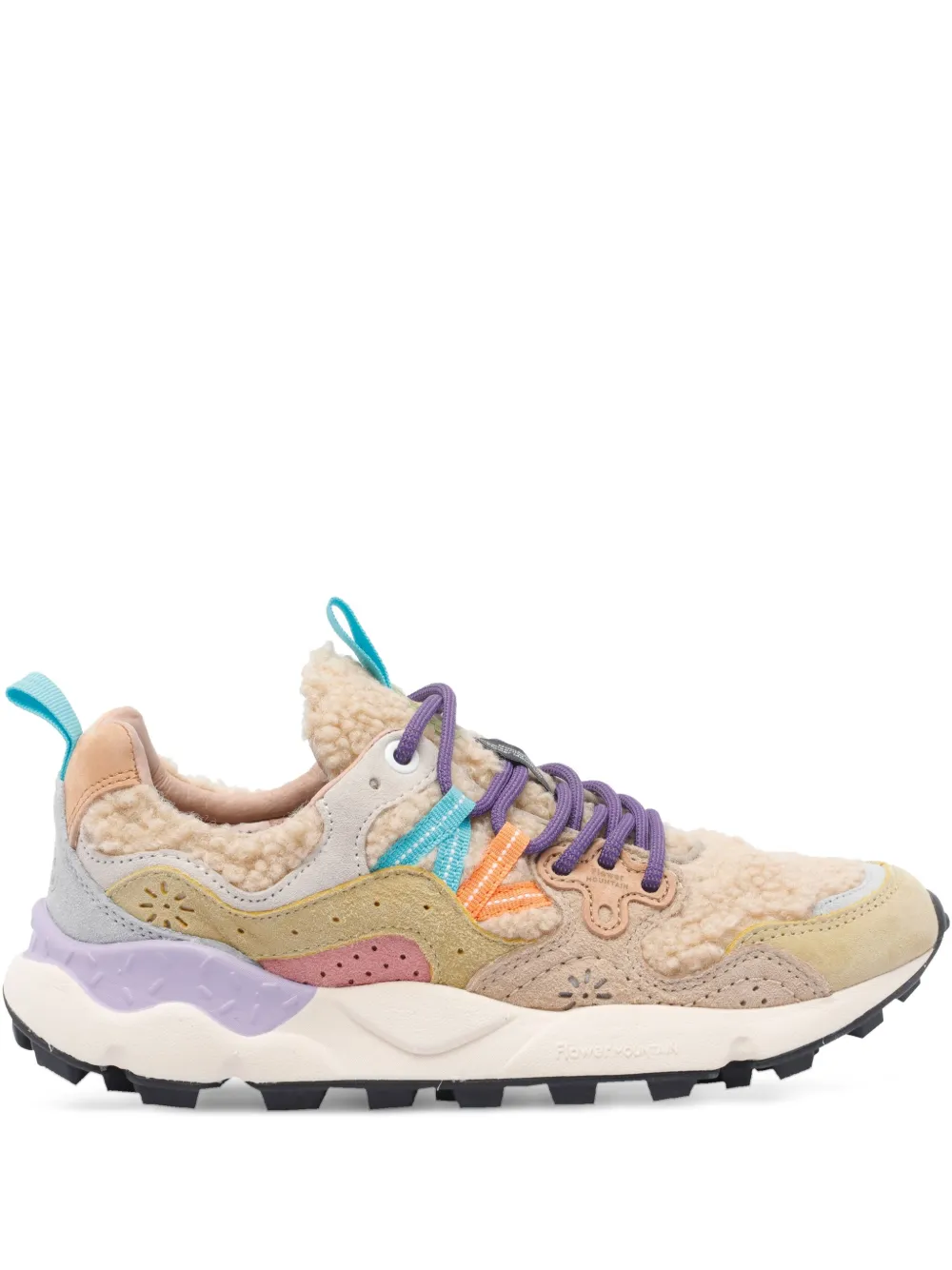 FLOWER MOUNTAIN Yamano 3 round-toe sneakers Neutrals