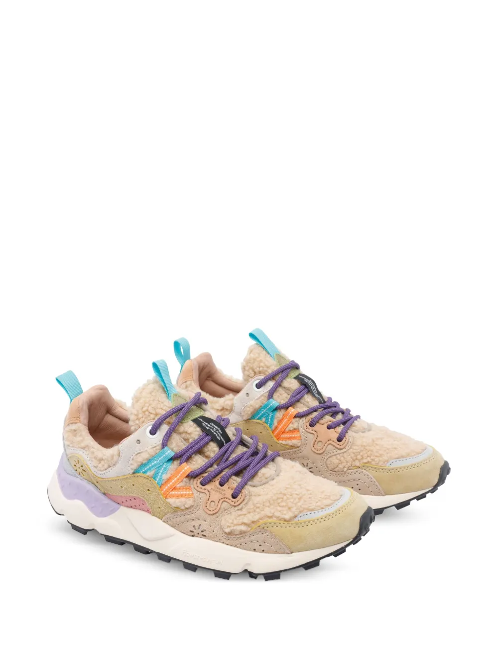 FLOWER MOUNTAIN Yamano 3 round-toe sneakers Neutrals