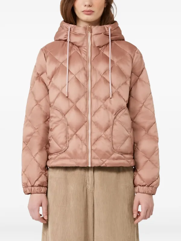 Max Mara キルティング フーデッドジャケット | ピンク
