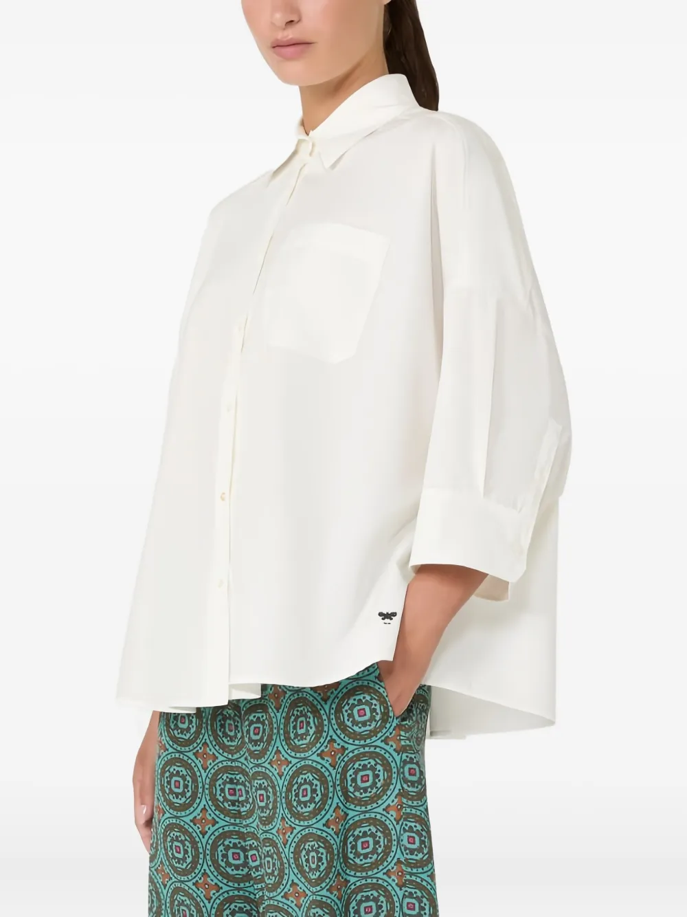 Weekend Max Mara Blouse met cropped mouwen en zak 001