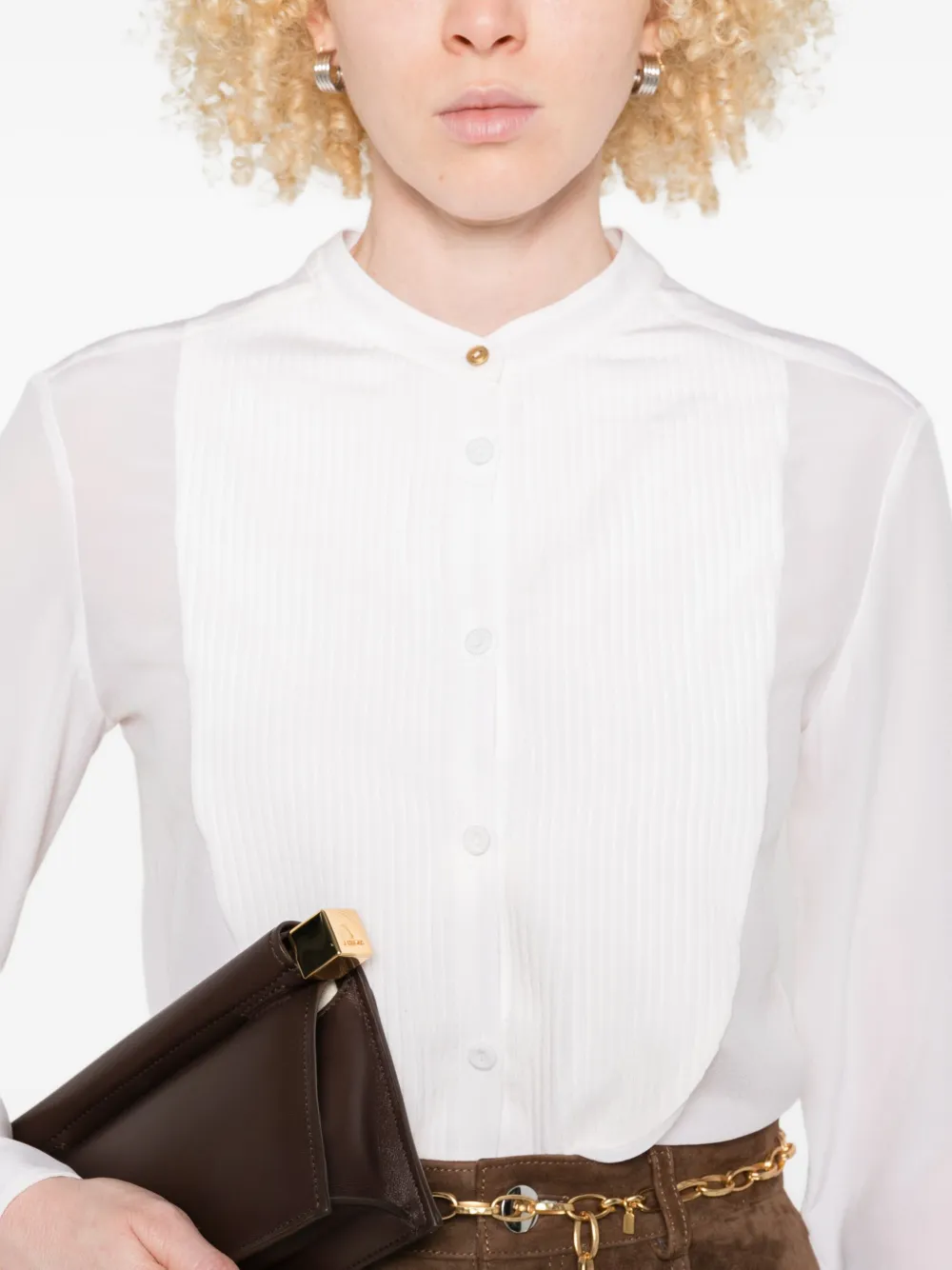 Trame Auree Silk Shirt In White