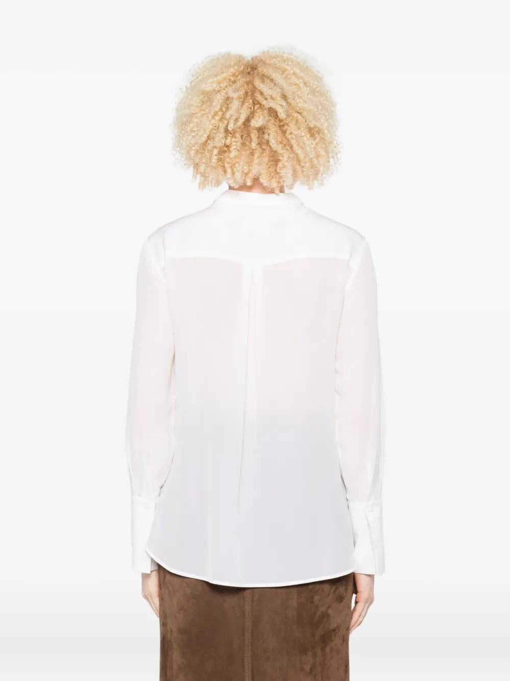Trame Auree Silk Shirt In White