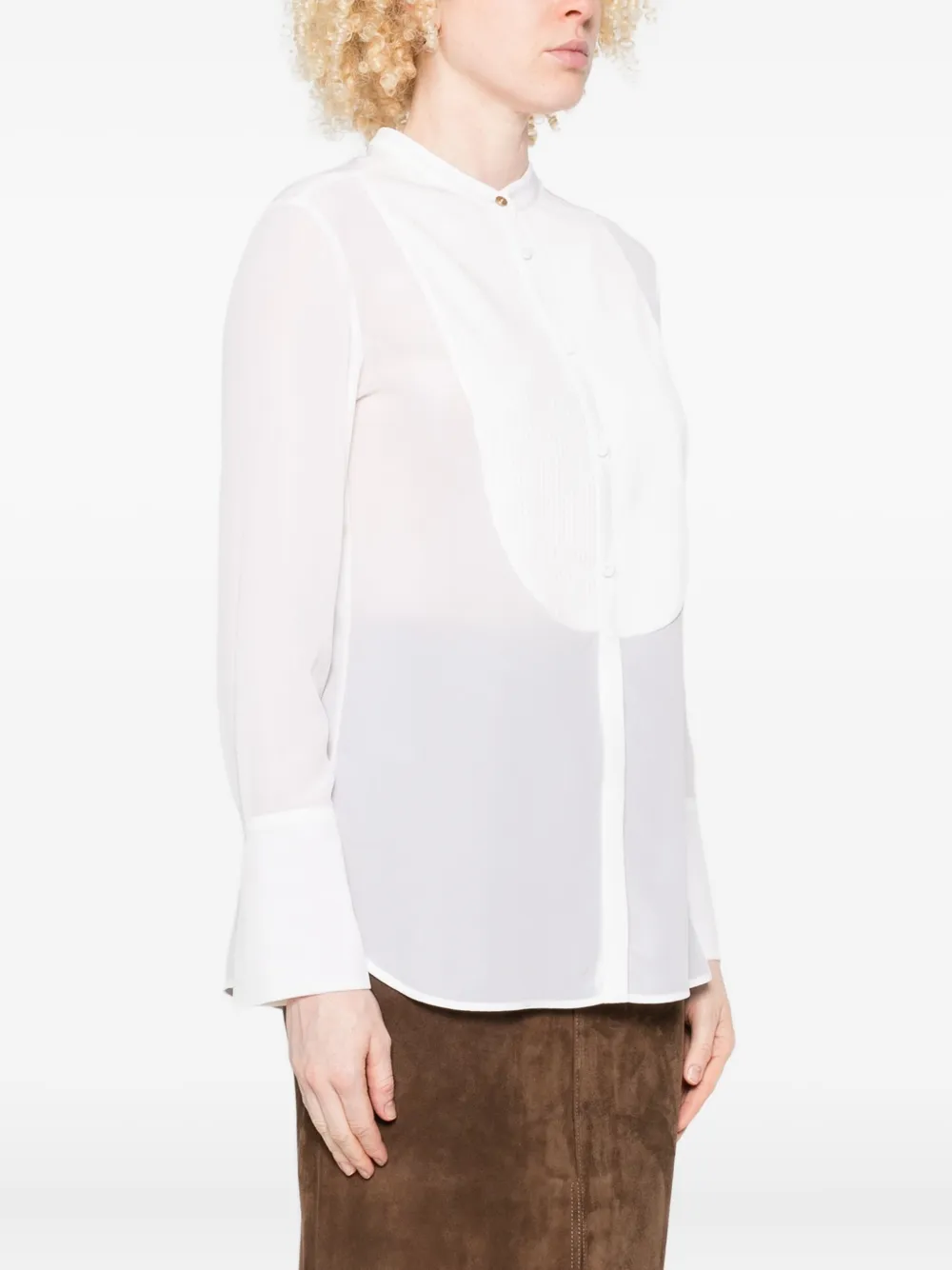 Trame Auree Silk Shirt In White