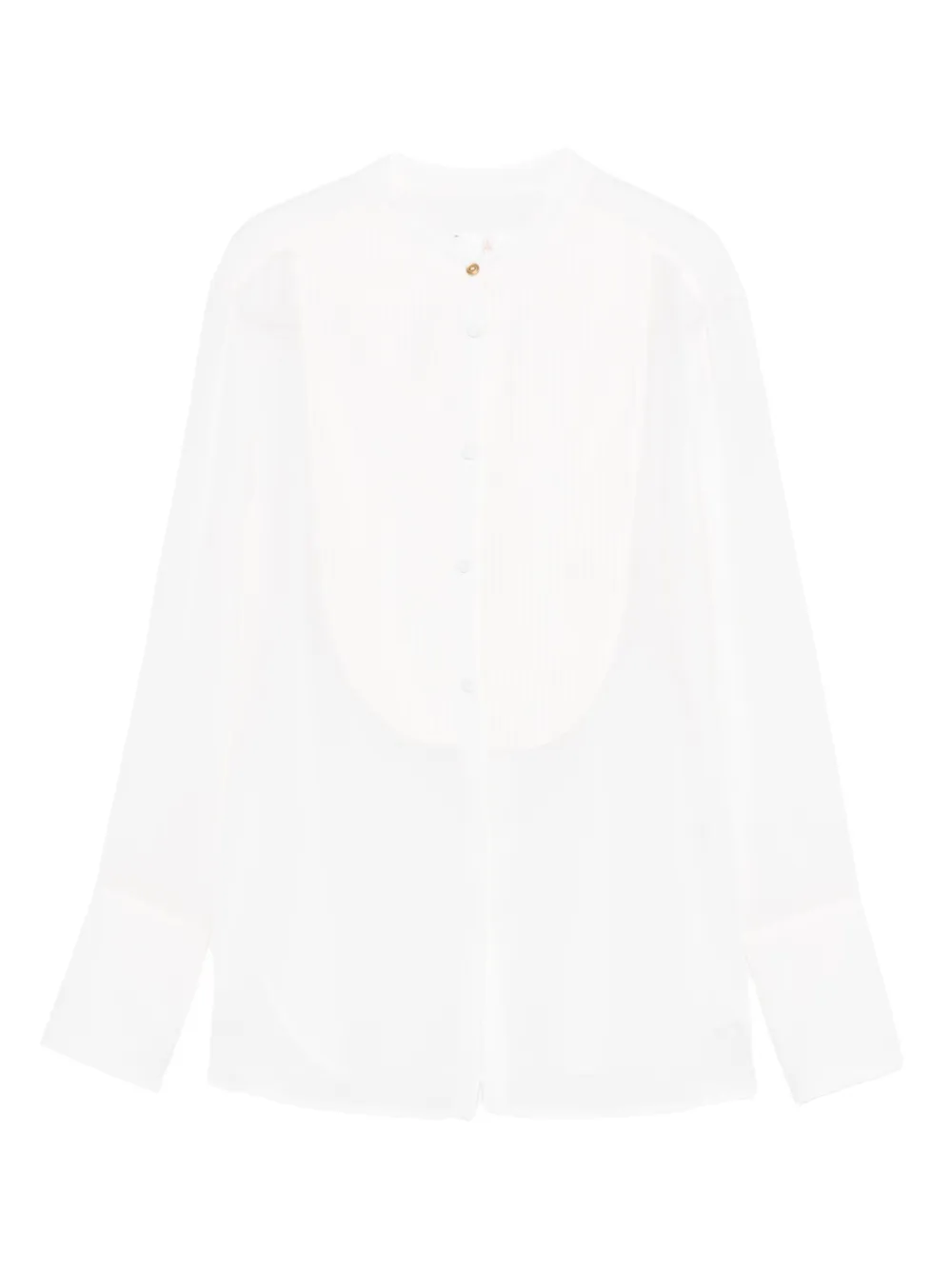 TRAME AUREE pleated-panel shirt | White | Image 1