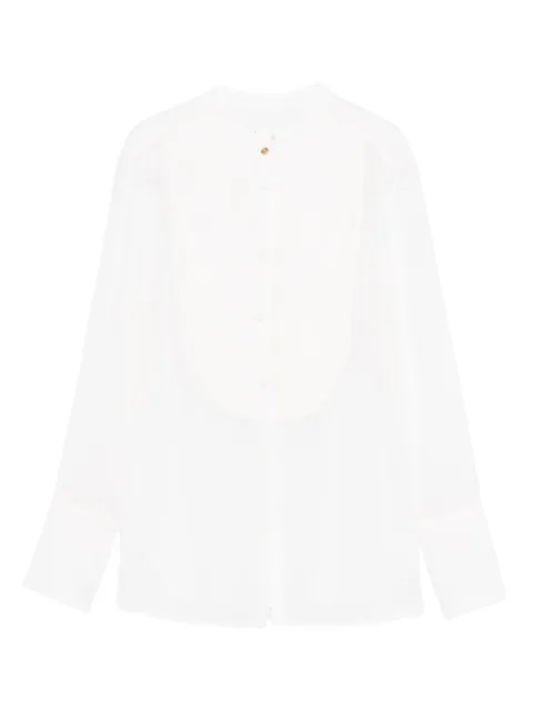 TRAME AUREE pleated-panel shirt