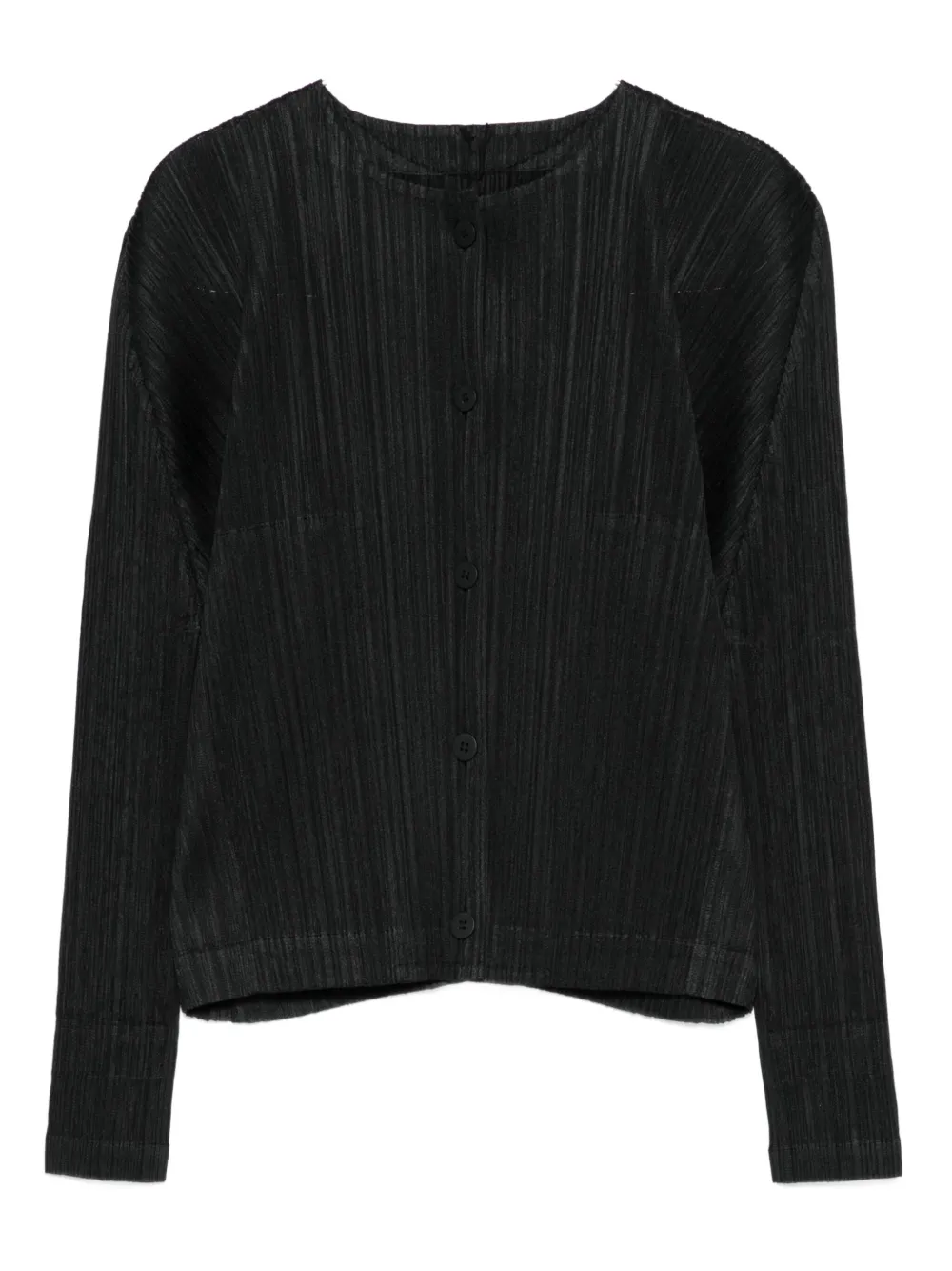 Pleats Please Issey Miyake pleated button-front jacket | Black | Image 1