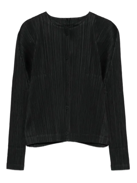 Pleats Please Issey Miyake pleated button-front jacket