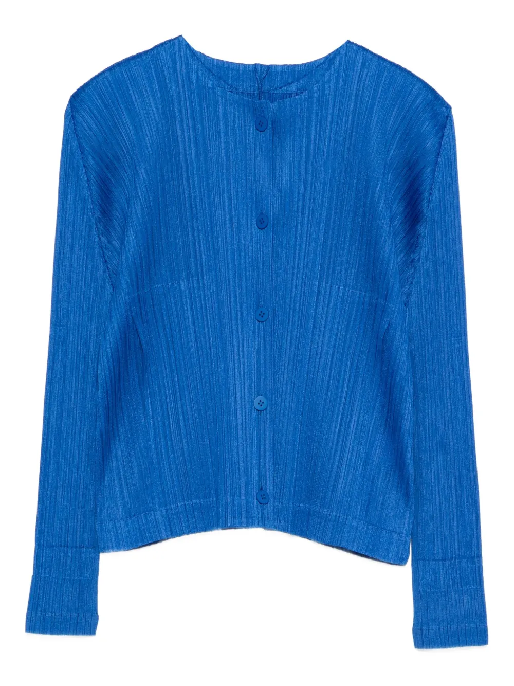 Pleats Please Issey Miyake pleated button-front jacket | Blue | Image 1