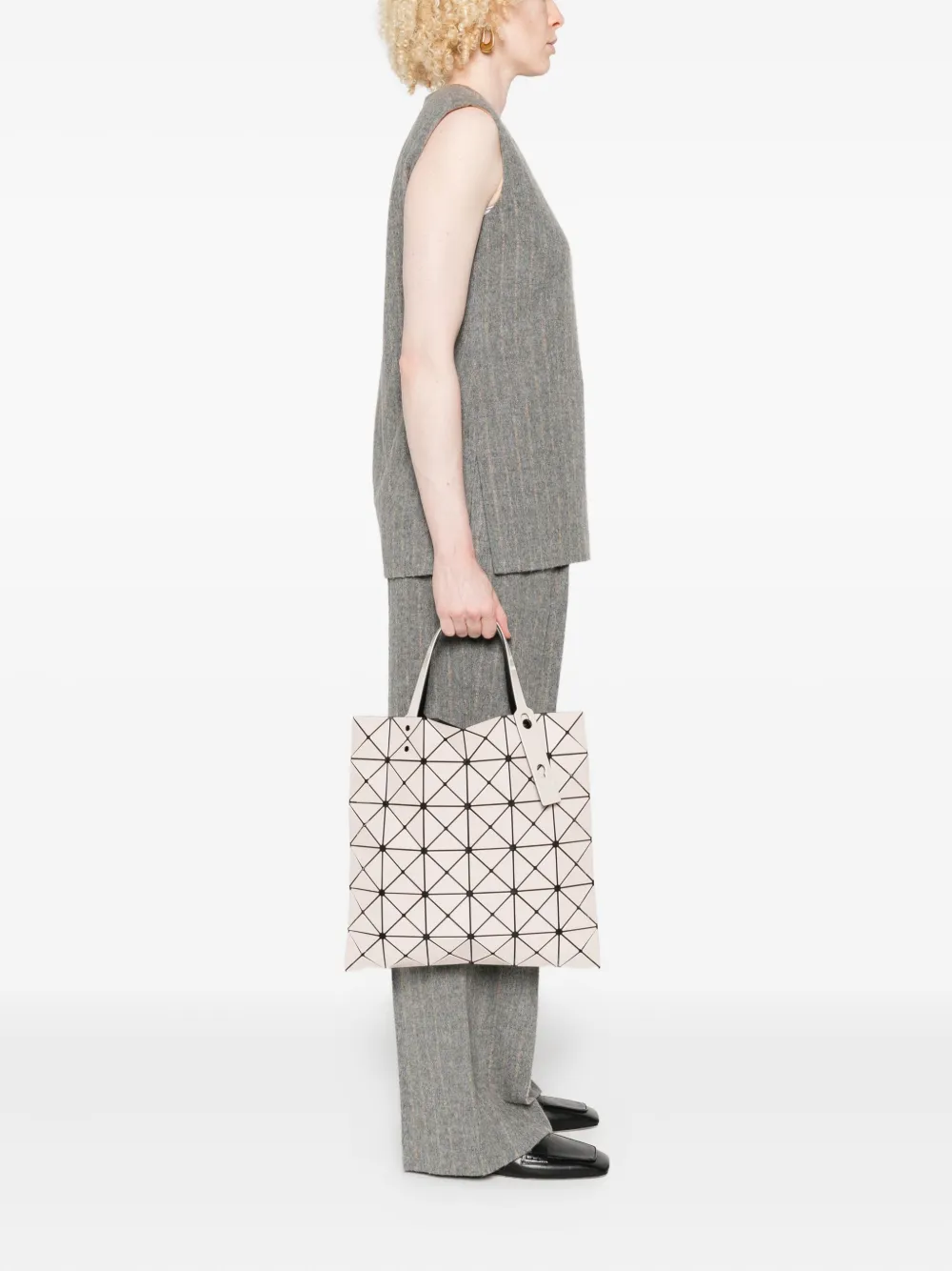 Bao Bao Issey Miyake Lucent geometric-pattern tote bag - Beige