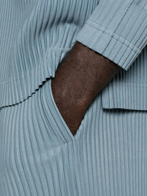 Homme Plissé Issey Miyake プリーツ クロップドパンツ | ブルー