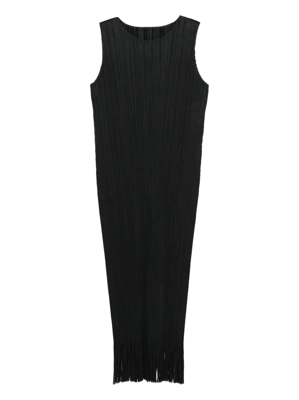 Pleats Please Issey Miyake Wave pleated-fringe midi dress | Black | Image 1