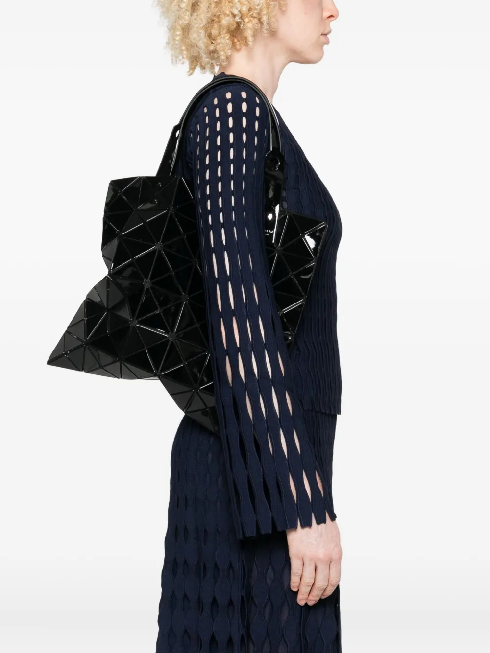 Bao Bao Issey Miyake Lucent shopper met geometrisch patroon - Zwart