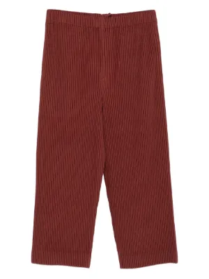 Homme Plissé Issey Miyake Overflow Trousers | Brown | FARFETCH AU