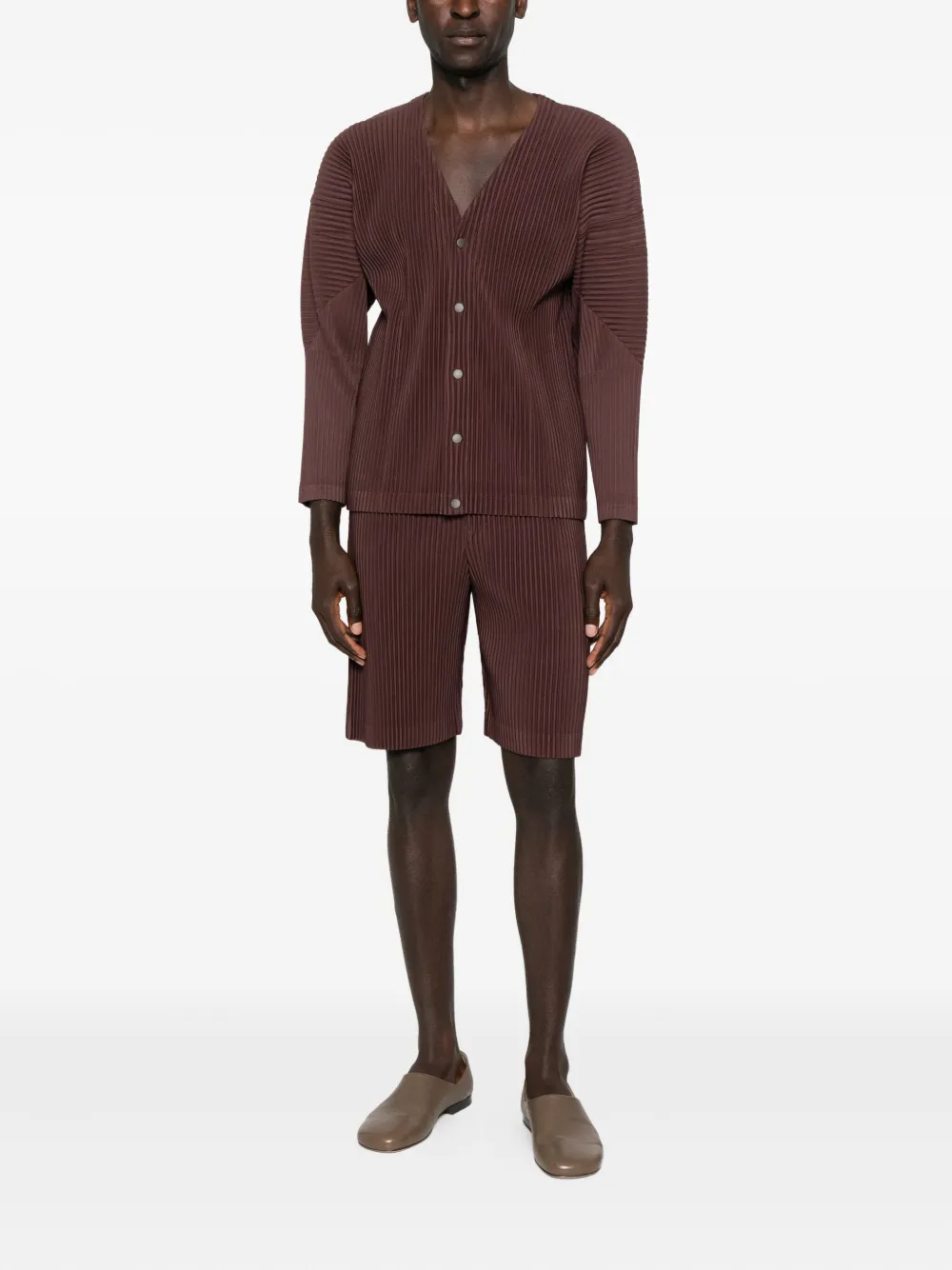 Homme Plissé Issey Miyake pleated button cardigan | Cardigans | Image 2