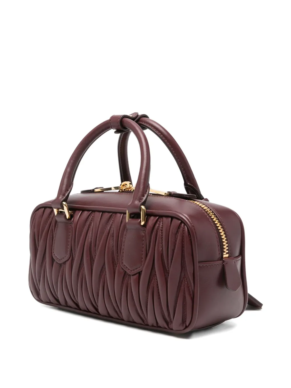 Miu Arcadie shopper met logoplakkaat Rood