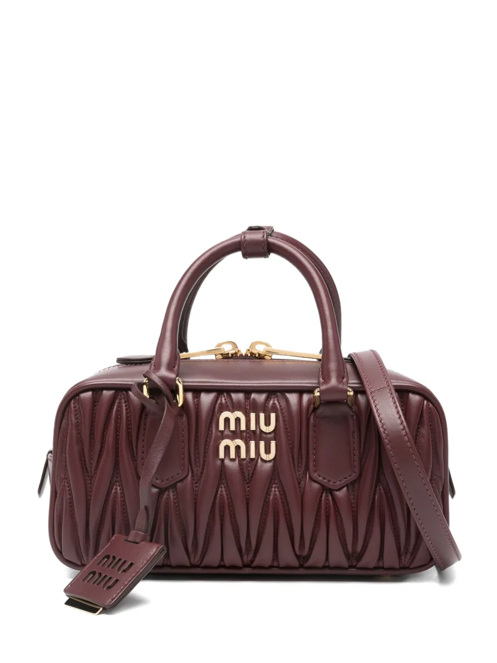 Miu Miu Arcadie shopper met logoplakkaat | Rood | Image 1