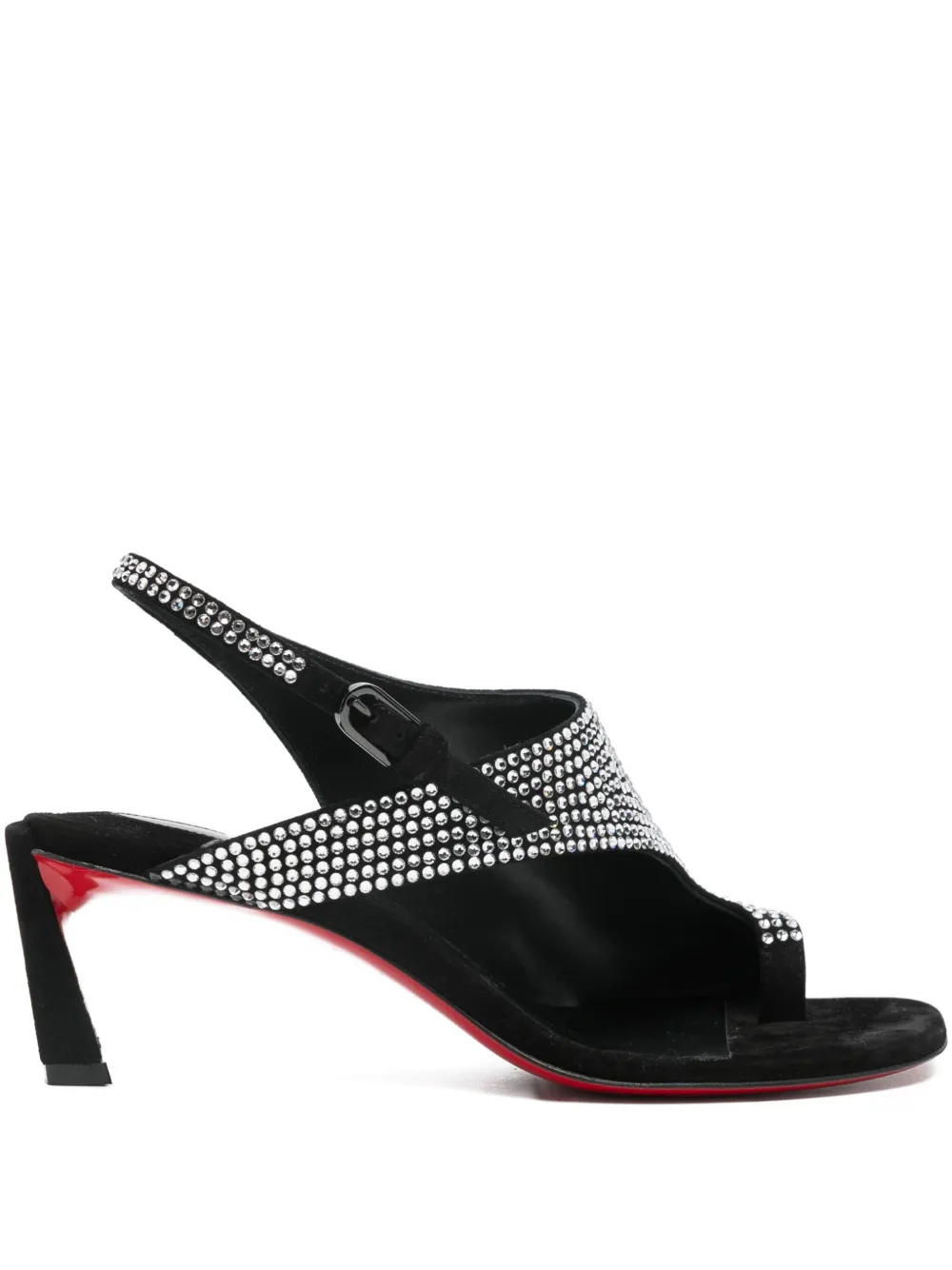 Christian Louboutin 55mm Viva Condora crystal-embellished slingback sandals | Black | Image 1