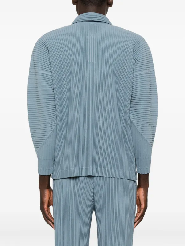 Homme Plissé Issey Miyake プリーツ ロングスリーブポロシャツ