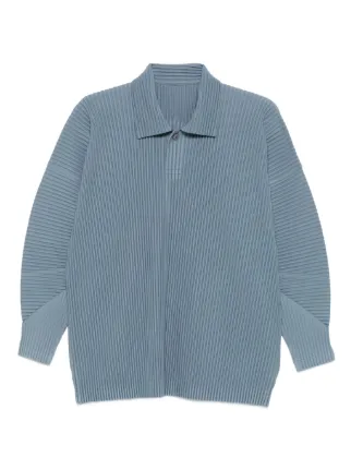 Homme Plissé Issey Miyake プリーツ ロングスリーブポロシャツ