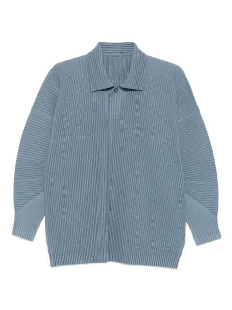 Homme Plissé Issey Miyake pleated long-sleeve polo shirt