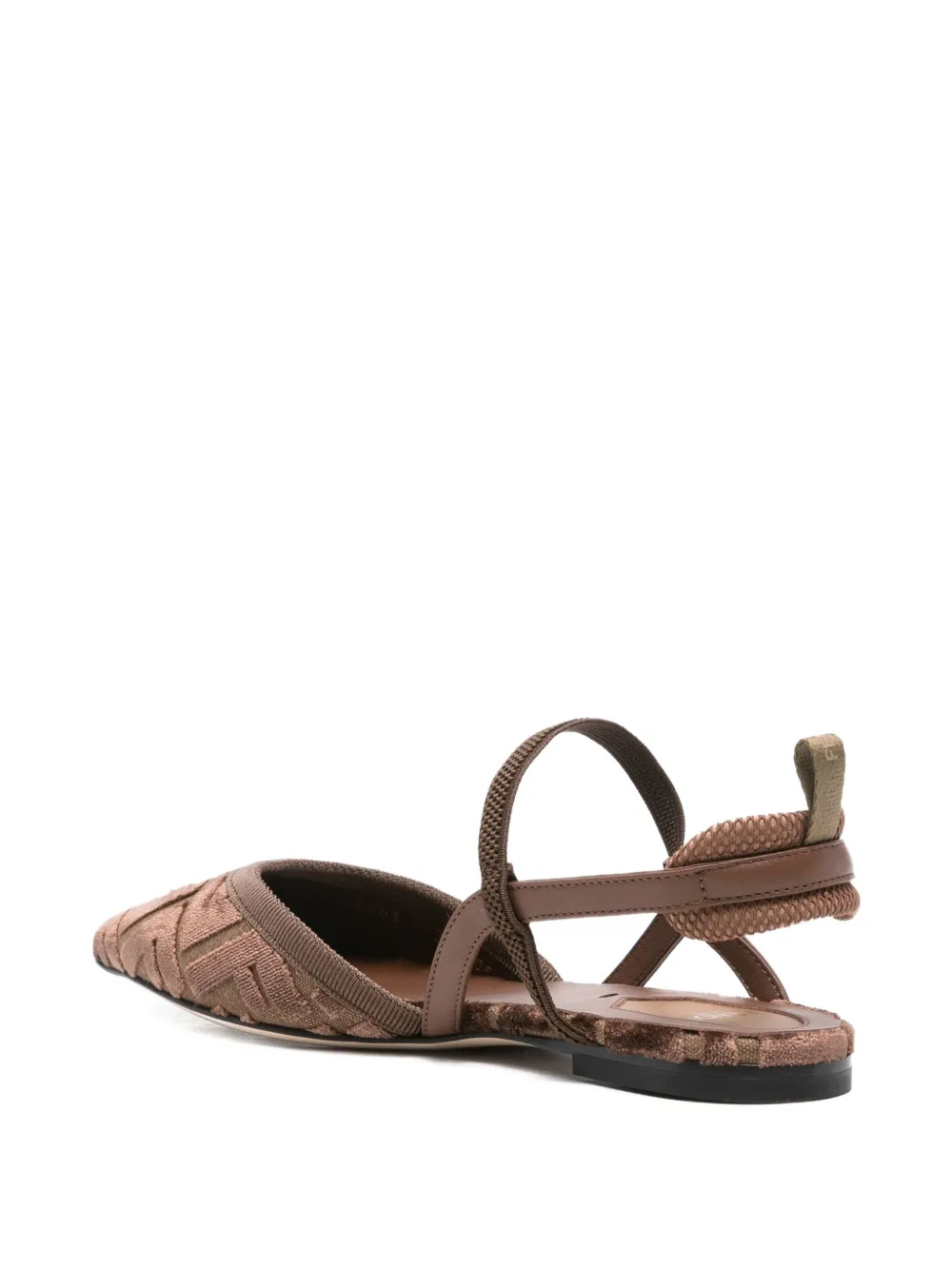 FENDI FF-pattern pointed-toe pumps Neutrals