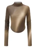 OUDE WAAG ombre high-neck top - Brown