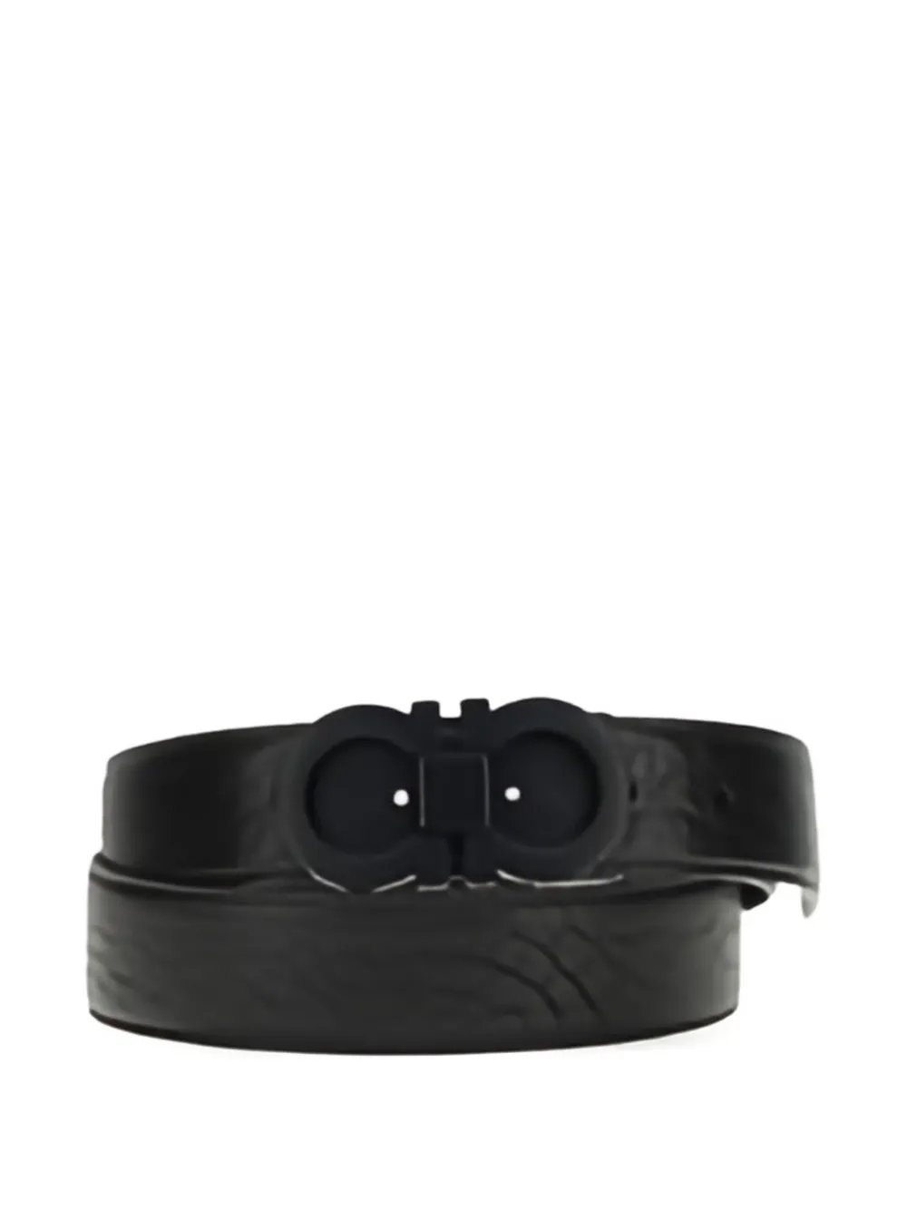 Ferragamo Gancini-buckle reversible belt - Zwart