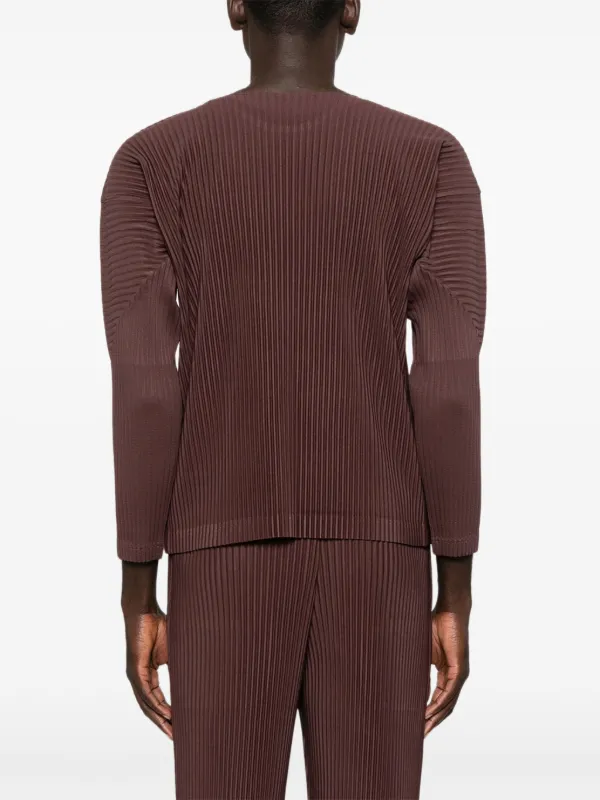 HOMMEPLISSE プルオーバー Homme Plissé Issey Miyake プリーツ プルオーバー | ブラウン