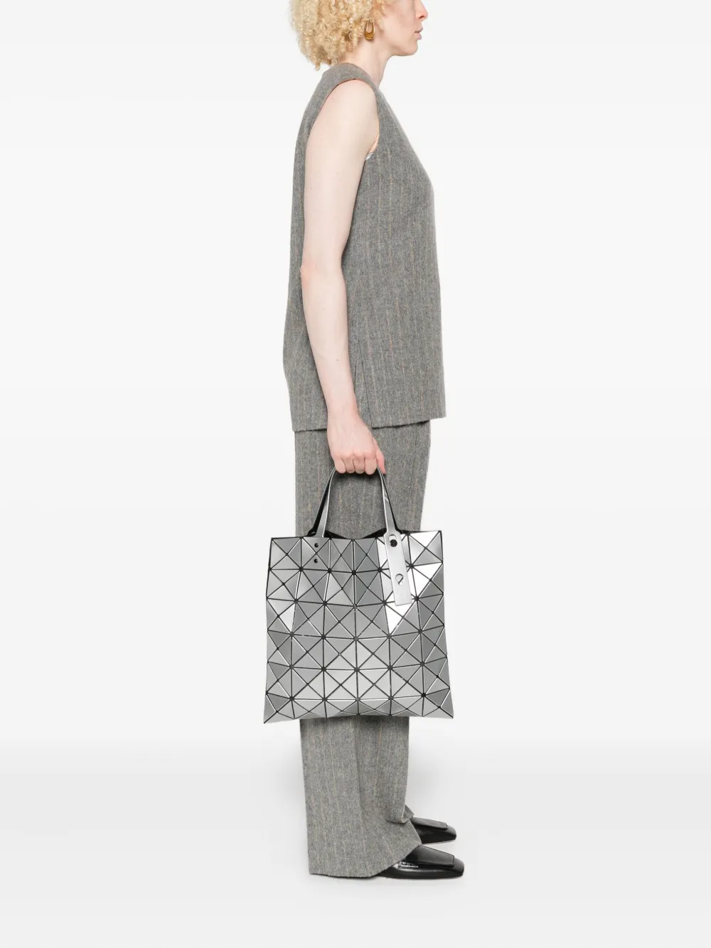 Bao Bao Issey Miyake Lucent geometric-pattern tote bag - Grijs